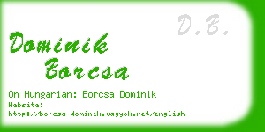 dominik borcsa business card